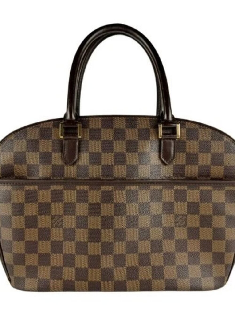 Auth LOUIS VUITTON Damier Ebene Sarria Horizontal Handbag Brown N51282 - z10026